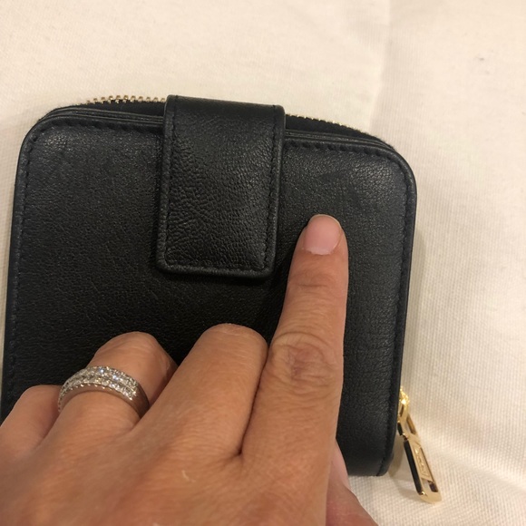 Yves Saint Laurent Black Wallet with Gold Accent - Picture 7 of 10